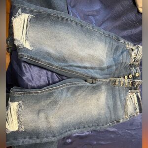 Kancan button fly flare jeans